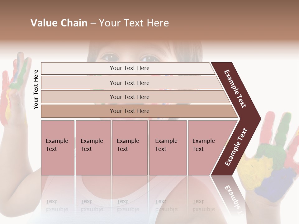 Isolated Hands Colorful PowerPoint Template