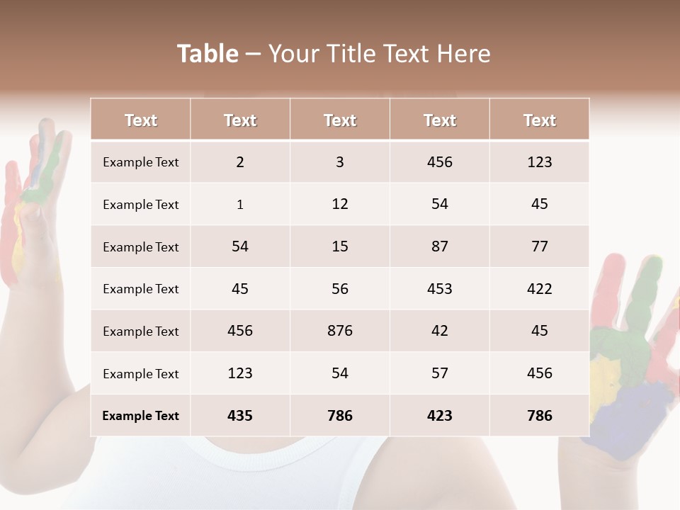 Isolated Hands Colorful PowerPoint Template