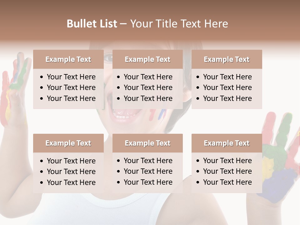 Isolated Hands Colorful PowerPoint Template