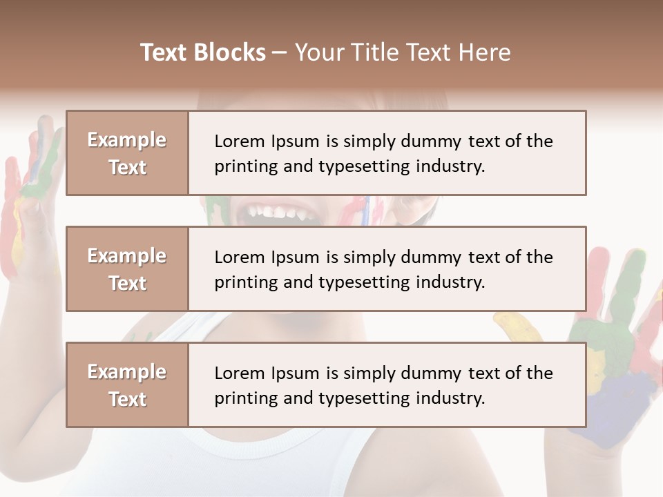 Isolated Hands Colorful PowerPoint Template