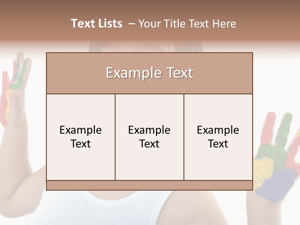 Isolated Hands Colorful PowerPoint Template