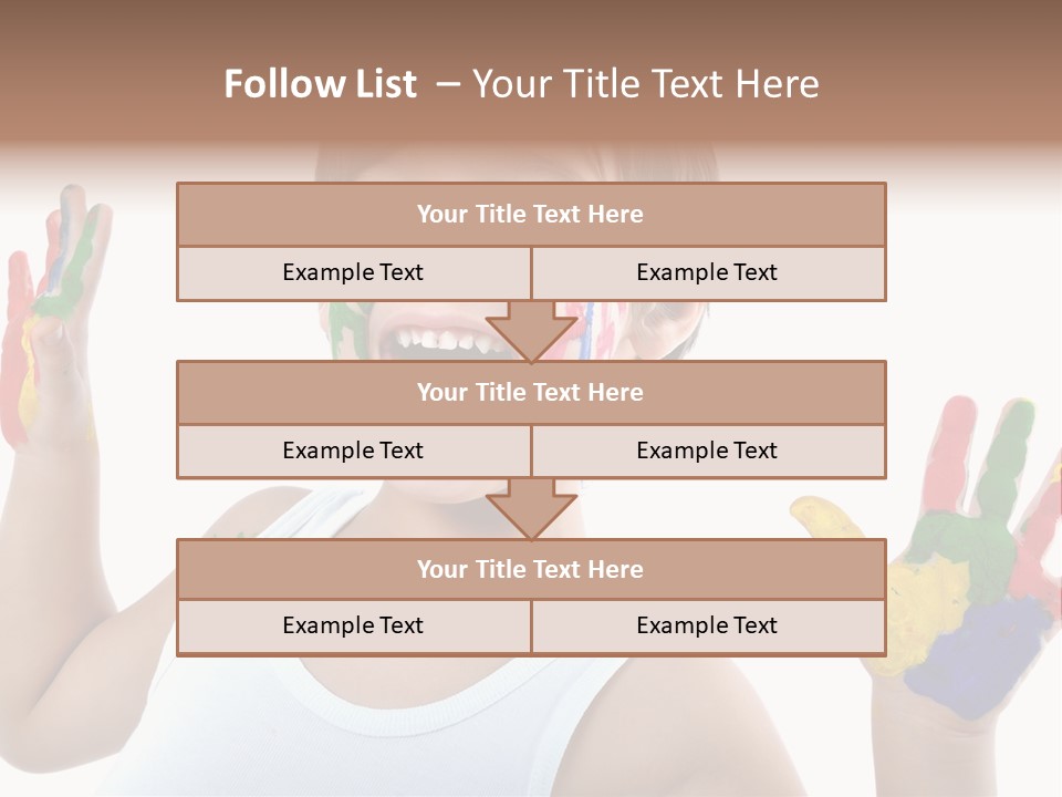 Isolated Hands Colorful PowerPoint Template