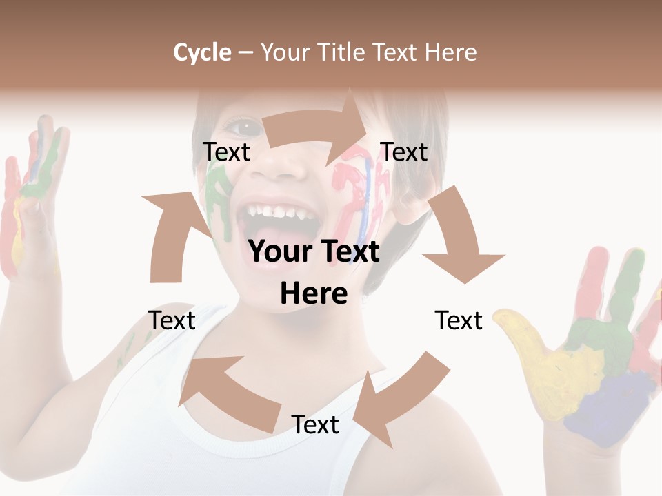 Isolated Hands Colorful PowerPoint Template