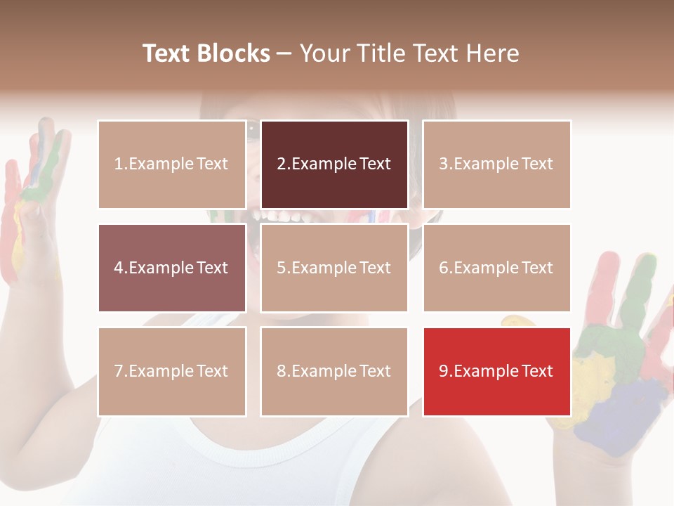 Isolated Hands Colorful PowerPoint Template