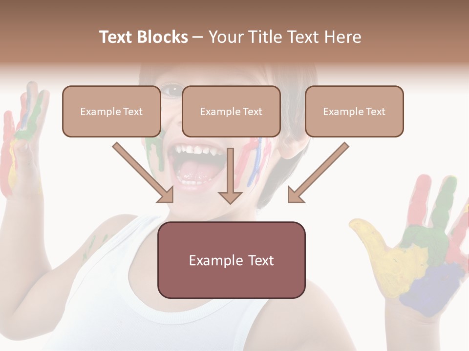 Isolated Hands Colorful PowerPoint Template