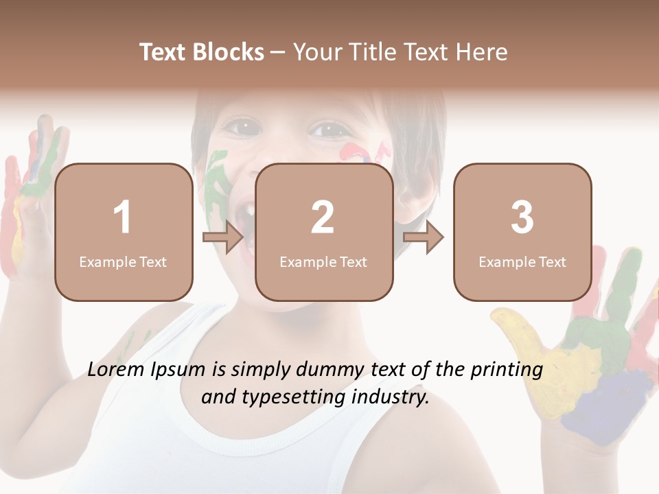 Isolated Hands Colorful PowerPoint Template