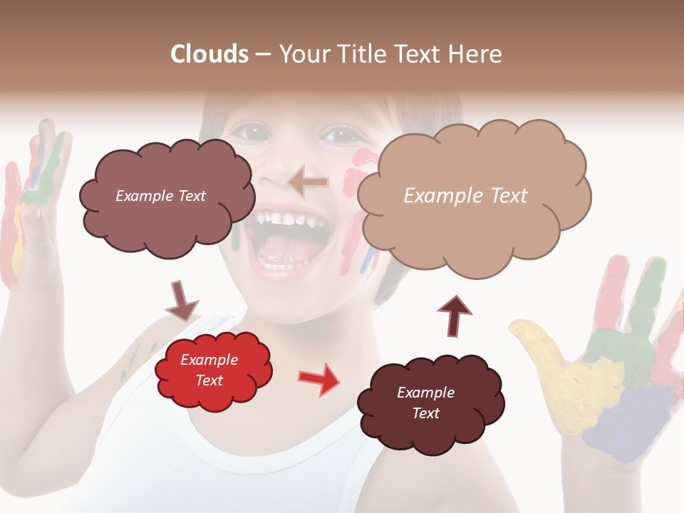 Isolated Hands Colorful PowerPoint Template