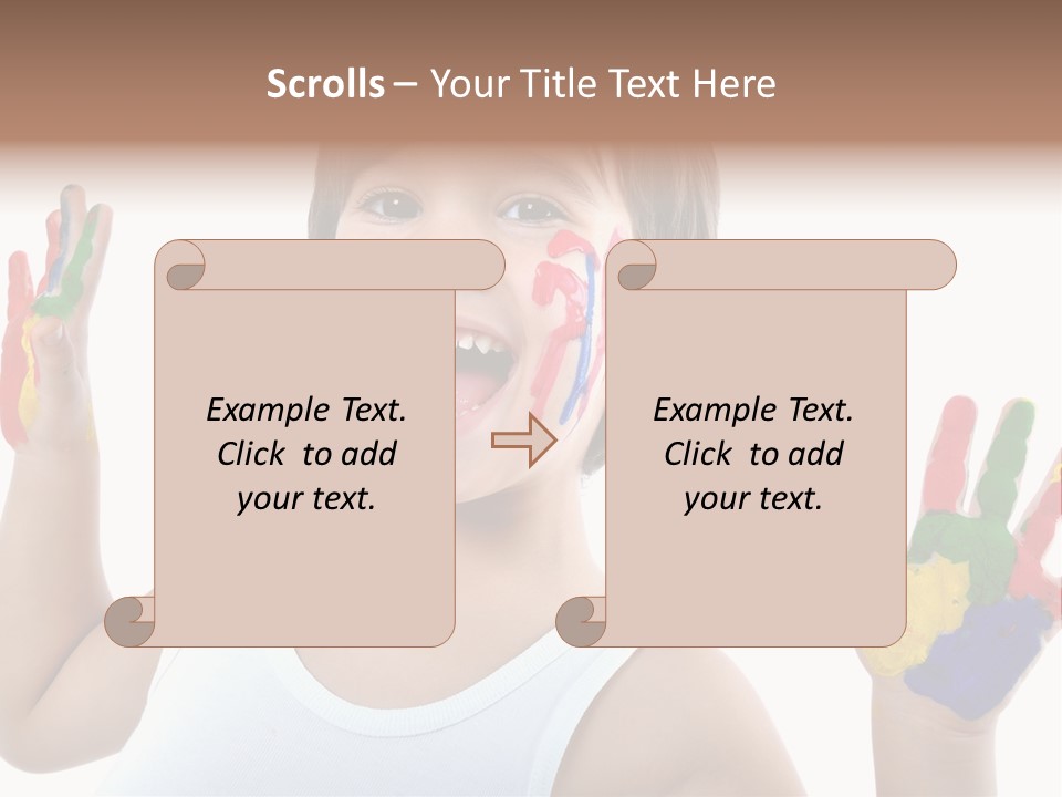 Isolated Hands Colorful PowerPoint Template