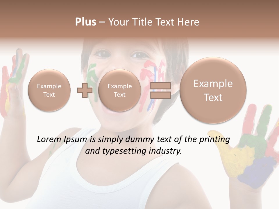 Isolated Hands Colorful PowerPoint Template