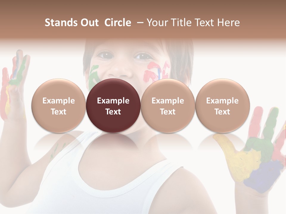 Isolated Hands Colorful PowerPoint Template