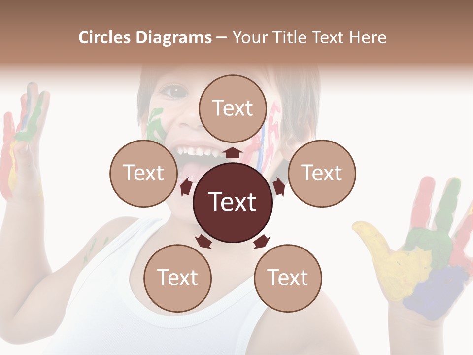 Isolated Hands Colorful PowerPoint Template