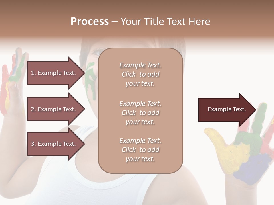 Isolated Hands Colorful PowerPoint Template