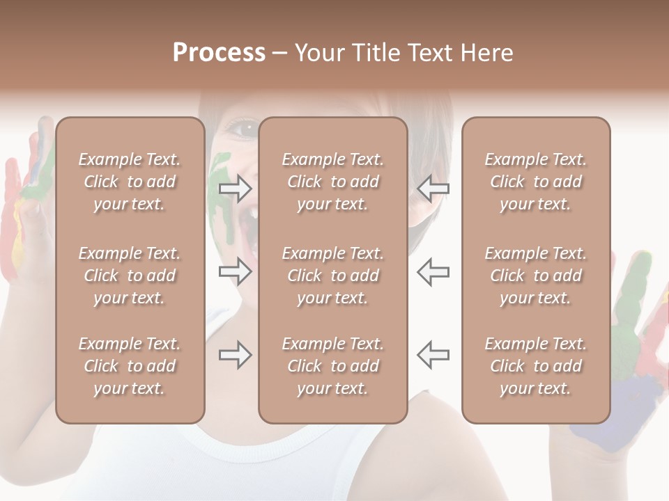 Isolated Hands Colorful PowerPoint Template