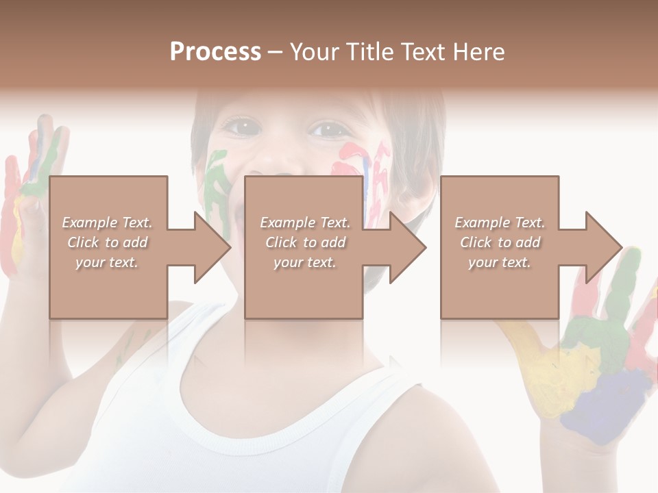 Isolated Hands Colorful PowerPoint Template