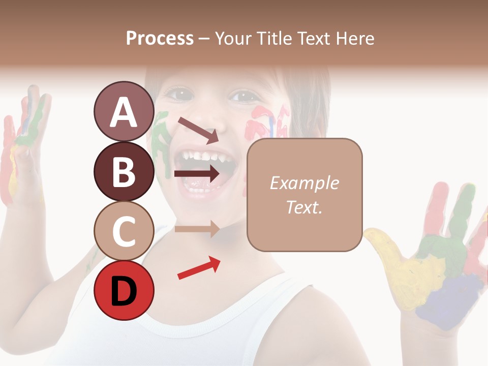 Isolated Hands Colorful PowerPoint Template