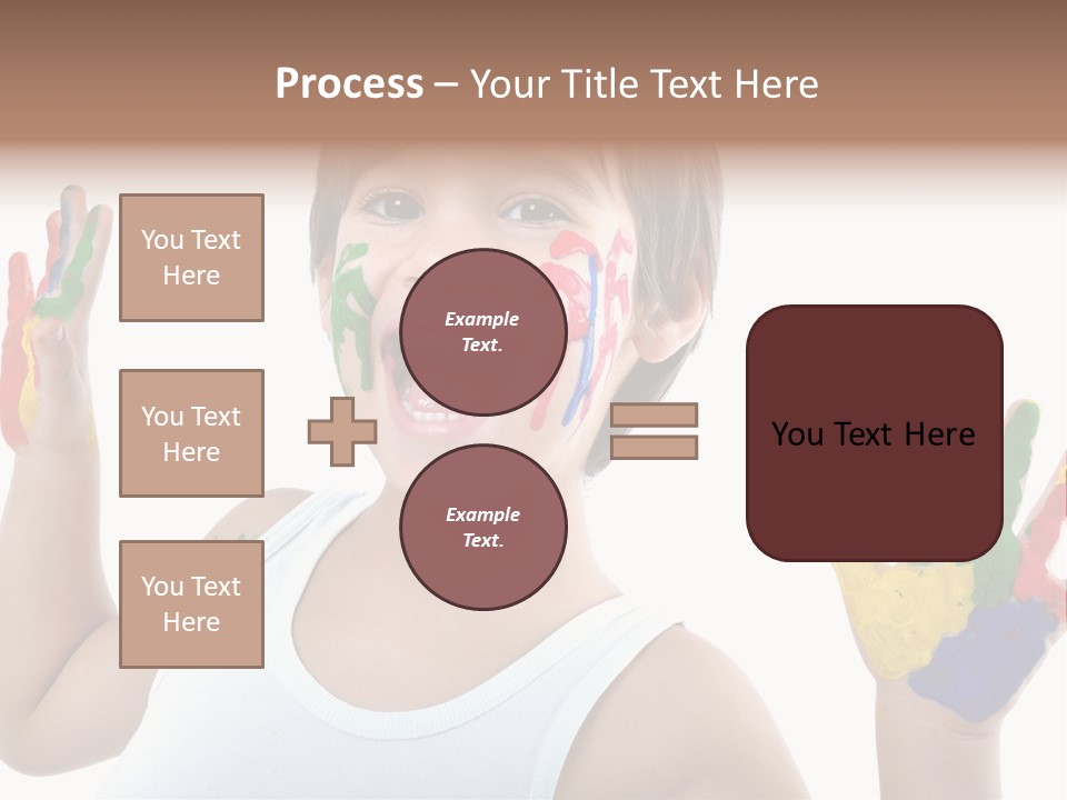 Isolated Hands Colorful PowerPoint Template