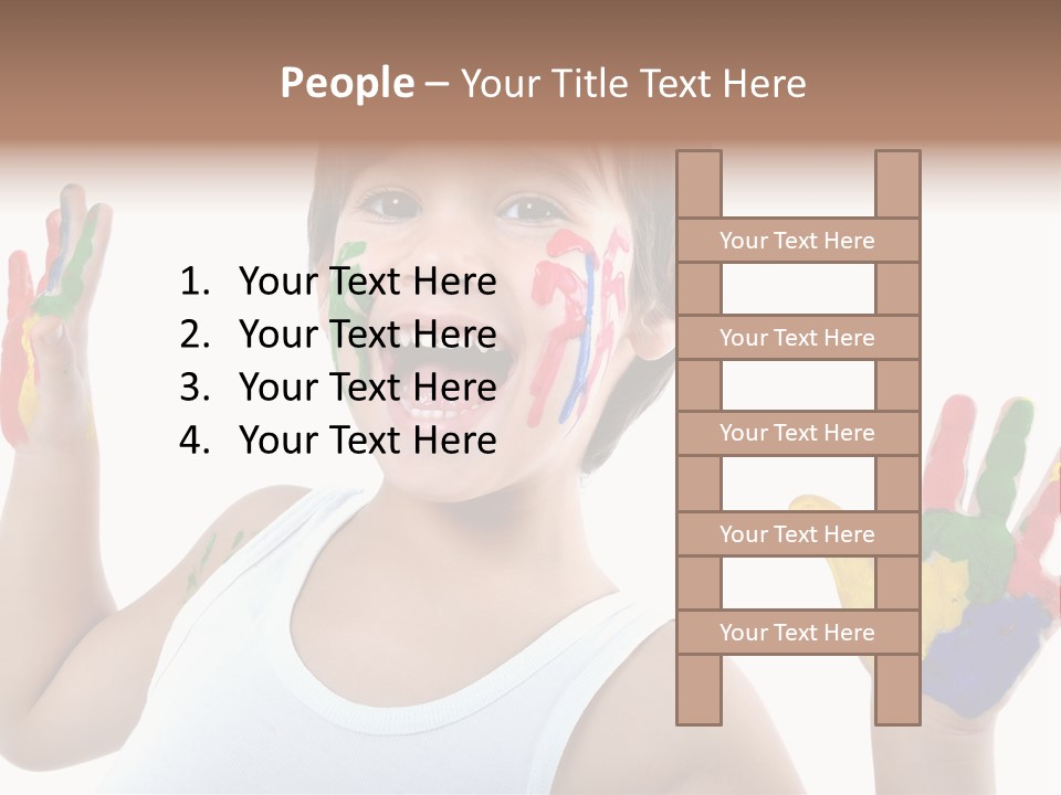 Isolated Hands Colorful PowerPoint Template