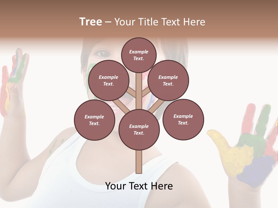 Isolated Hands Colorful PowerPoint Template