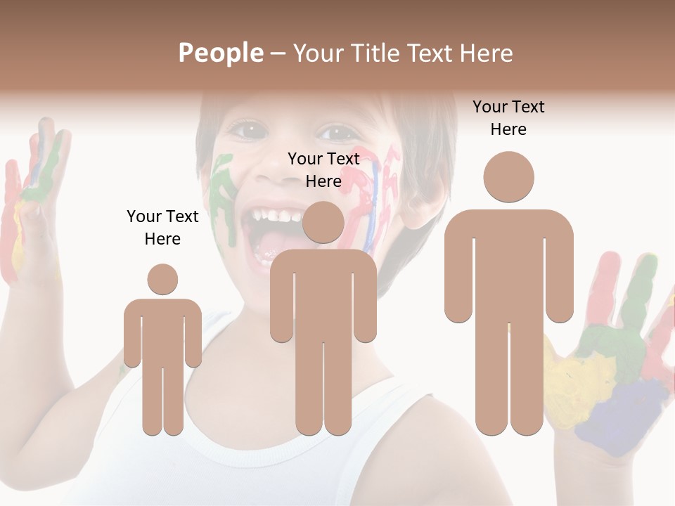 Isolated Hands Colorful PowerPoint Template