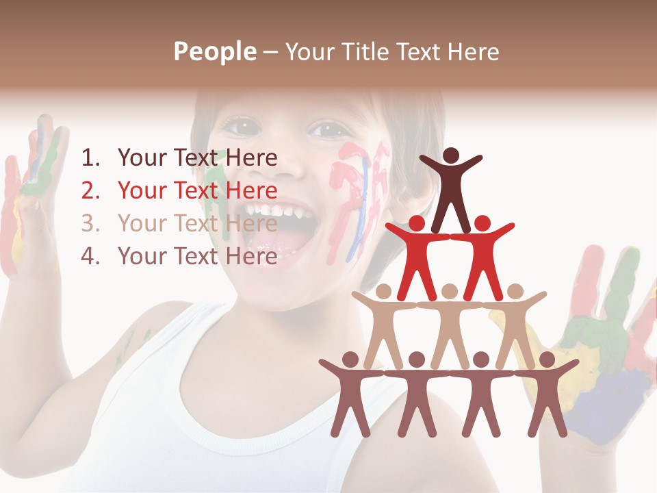 Isolated Hands Colorful PowerPoint Template