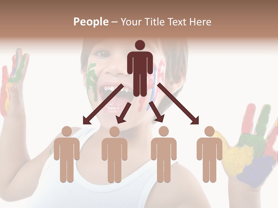 Isolated Hands Colorful PowerPoint Template