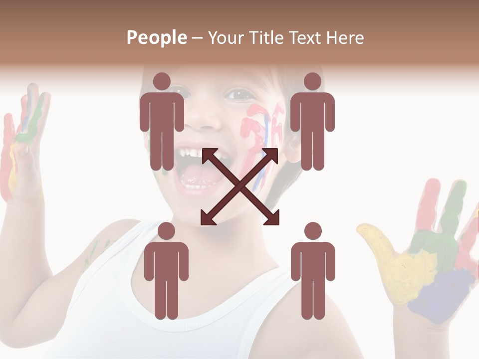 Isolated Hands Colorful PowerPoint Template