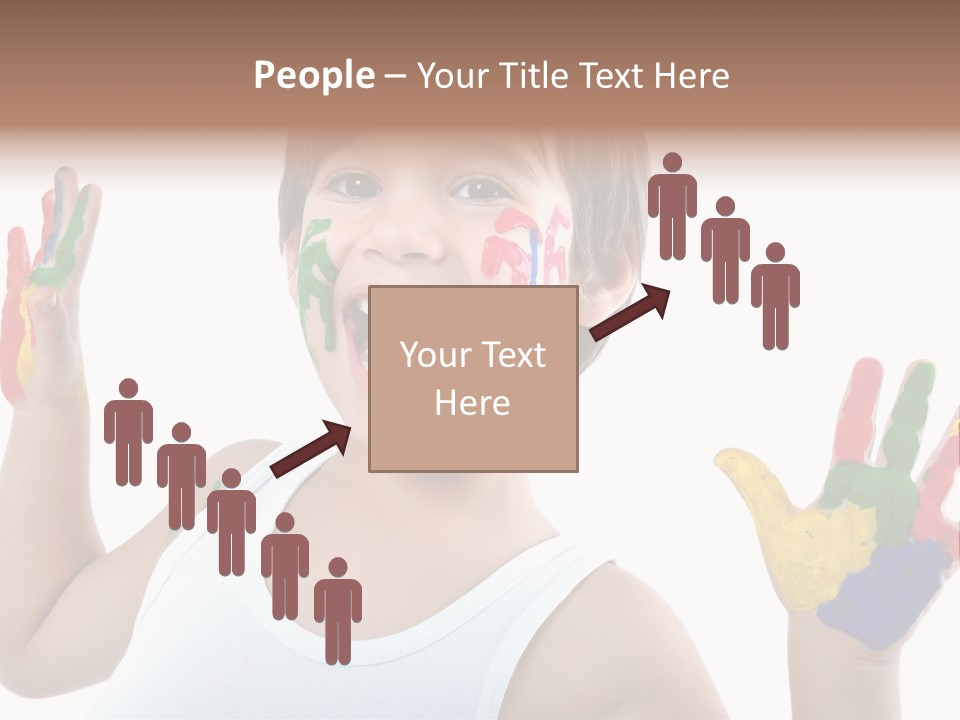 Isolated Hands Colorful PowerPoint Template