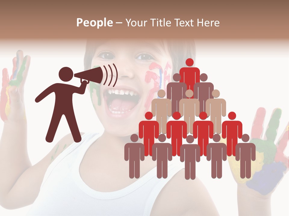 Isolated Hands Colorful PowerPoint Template