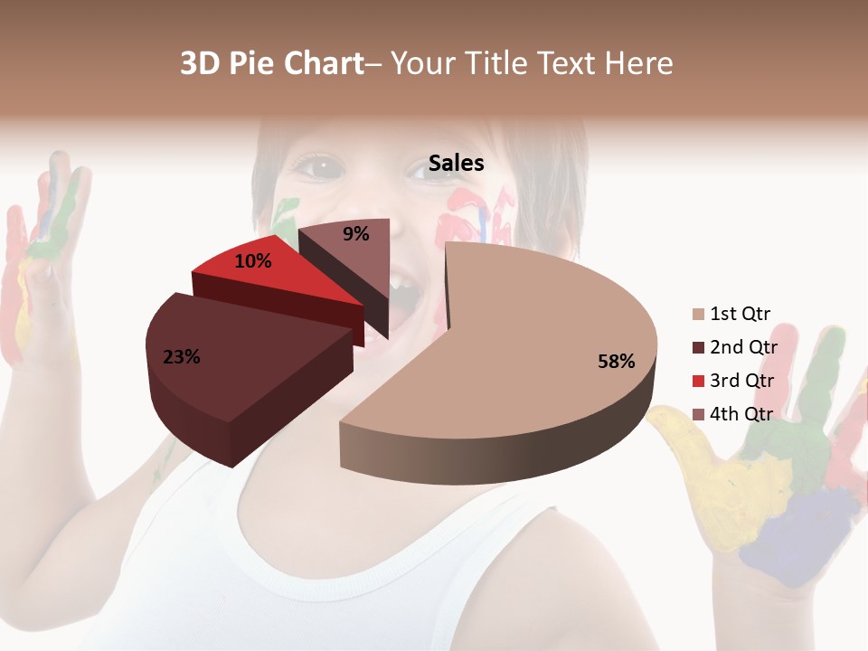Isolated Hands Colorful PowerPoint Template
