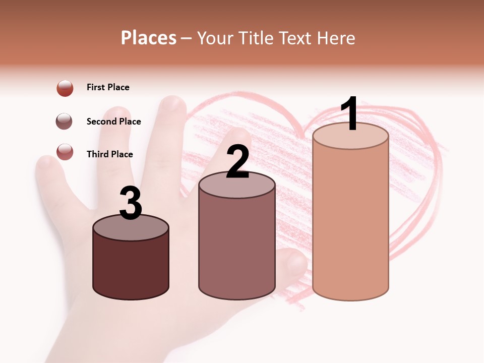 Caucasian Child Hand PowerPoint Template