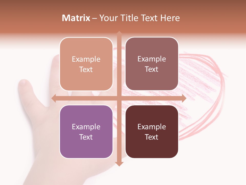 Caucasian Child Hand PowerPoint Template