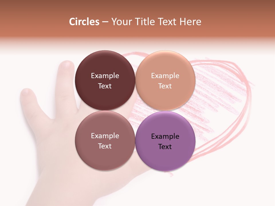 Caucasian Child Hand PowerPoint Template