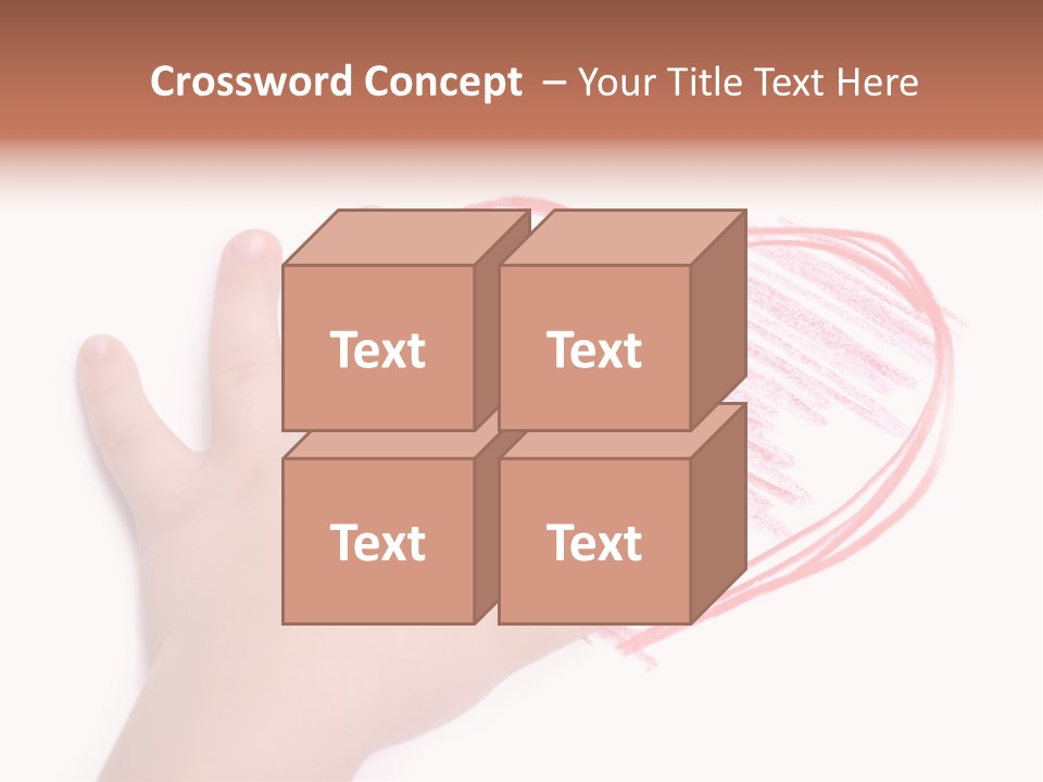 Caucasian Child Hand PowerPoint Template