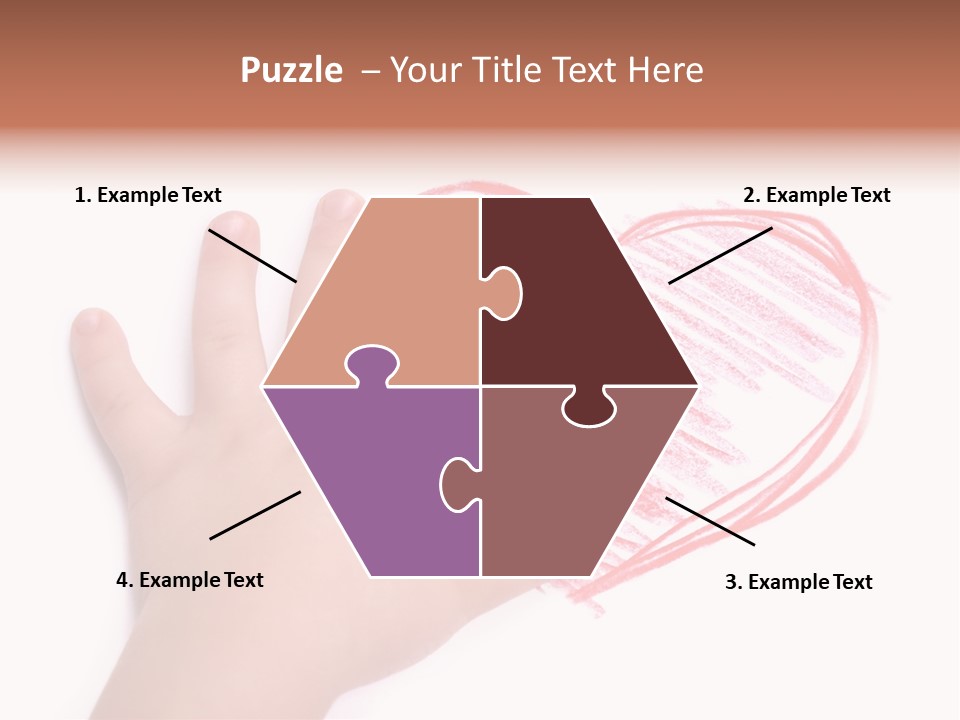 Caucasian Child Hand PowerPoint Template