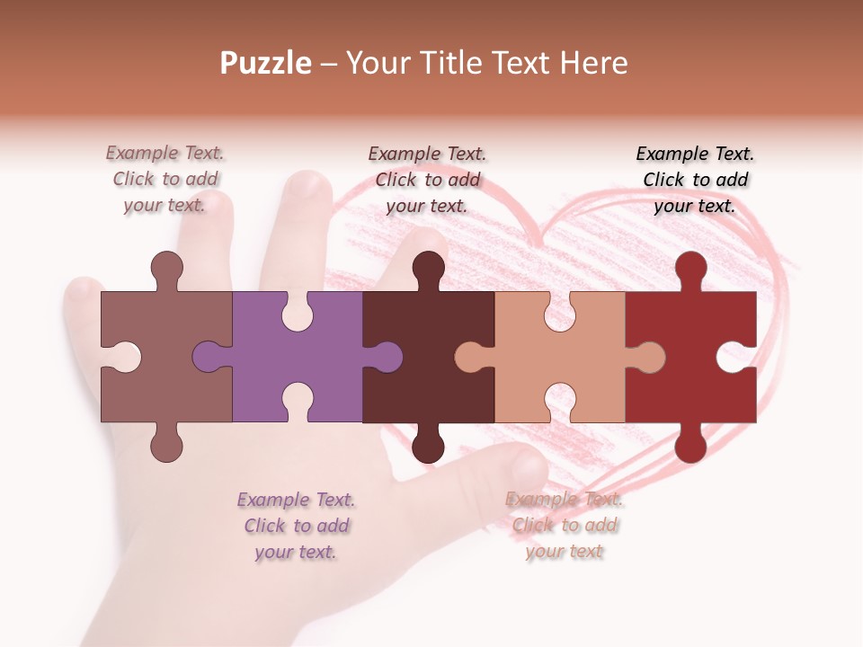 Caucasian Child Hand PowerPoint Template