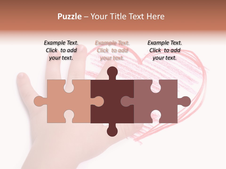 Caucasian Child Hand PowerPoint Template