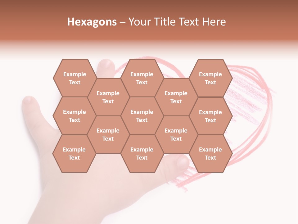 Caucasian Child Hand PowerPoint Template