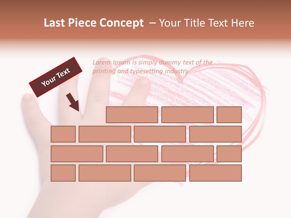 Caucasian Child Hand PowerPoint Template