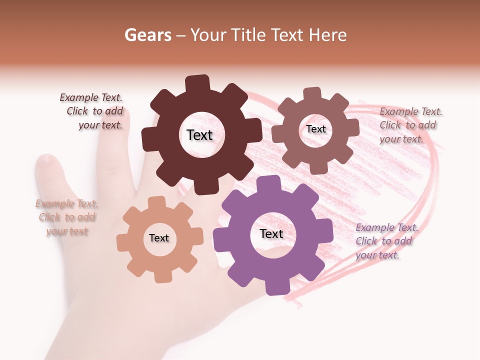 Caucasian Child Hand PowerPoint Template