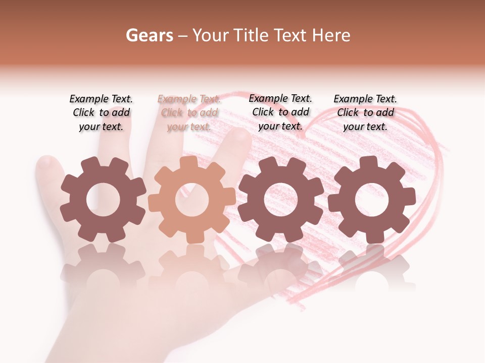 Caucasian Child Hand PowerPoint Template