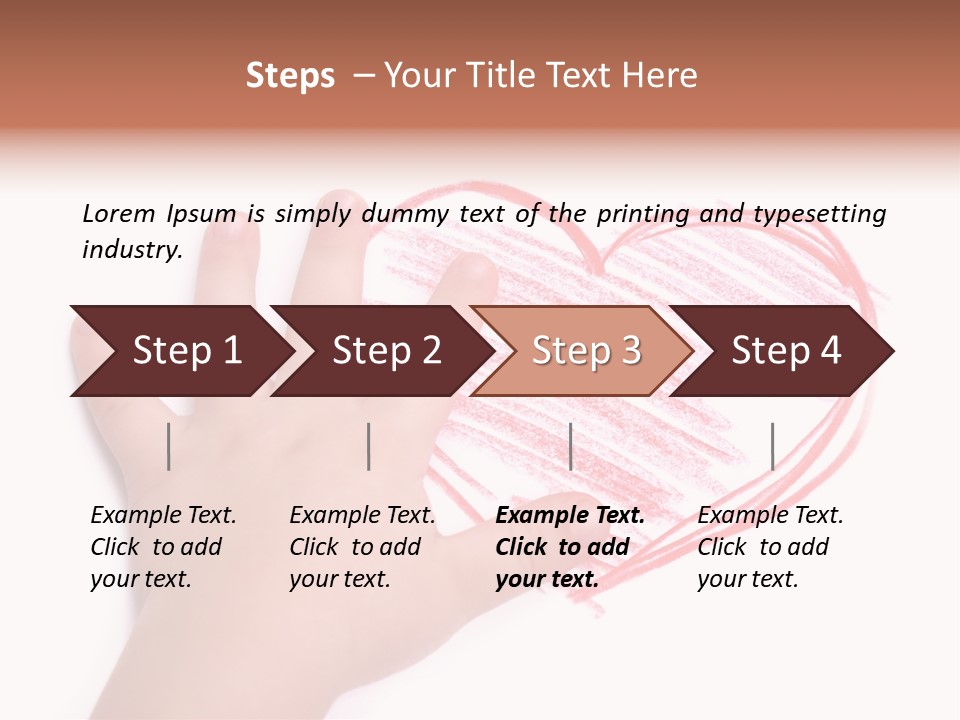 Caucasian Child Hand PowerPoint Template