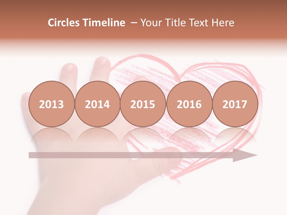 Caucasian Child Hand PowerPoint Template