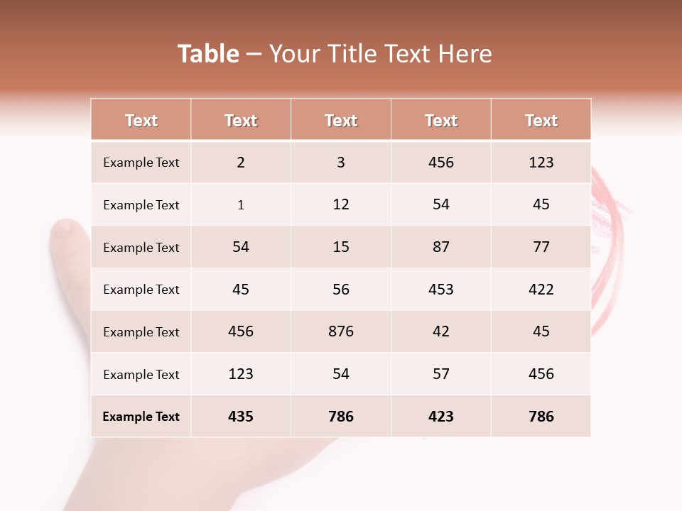 Caucasian Child Hand PowerPoint Template