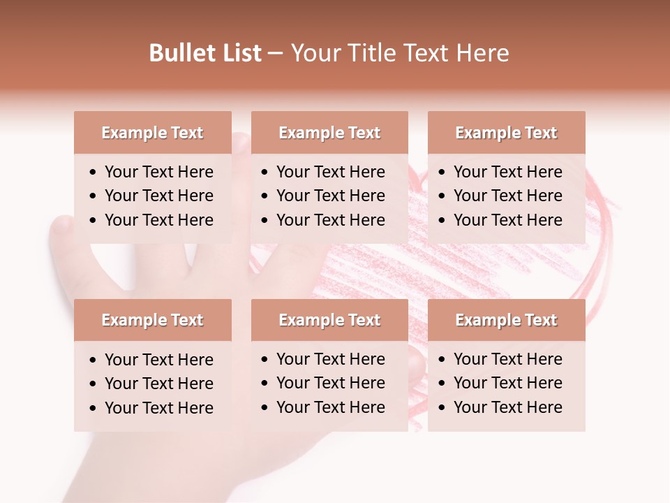 Caucasian Child Hand PowerPoint Template