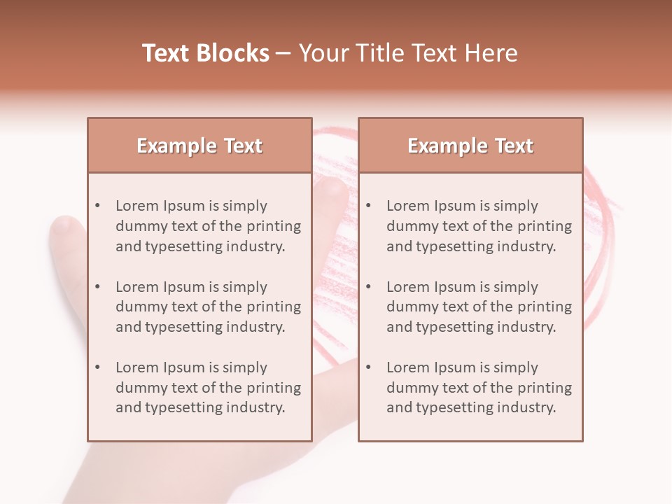 Caucasian Child Hand PowerPoint Template