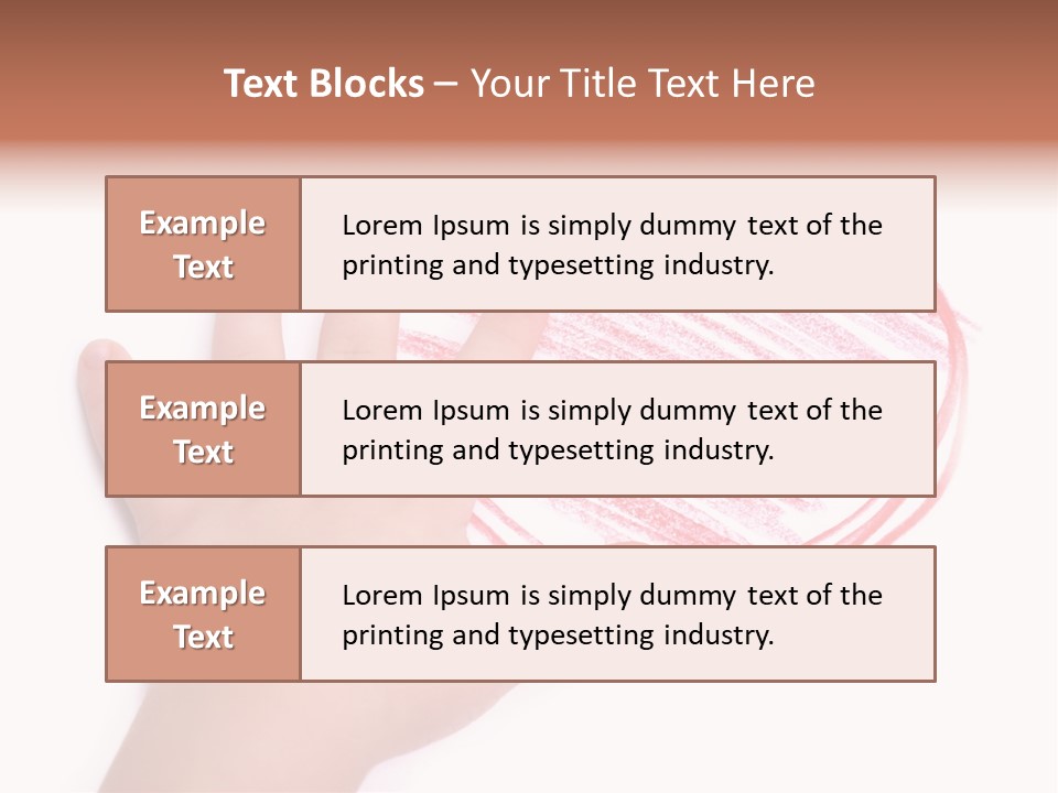 Caucasian Child Hand PowerPoint Template