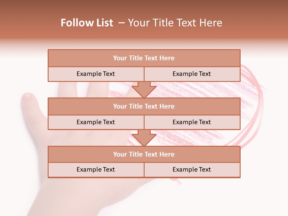 Caucasian Child Hand PowerPoint Template