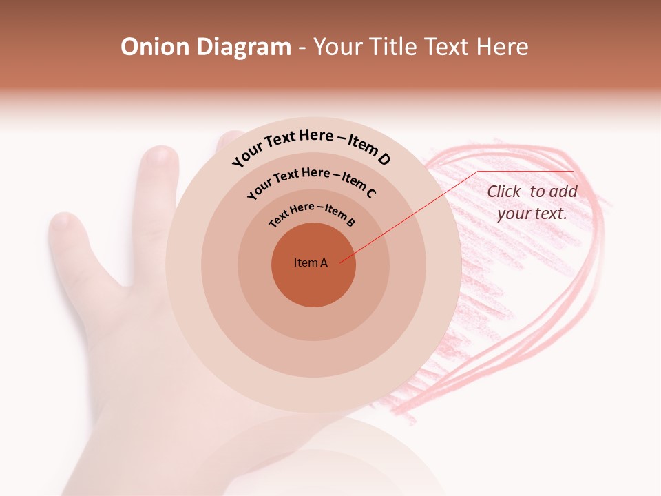 Caucasian Child Hand PowerPoint Template