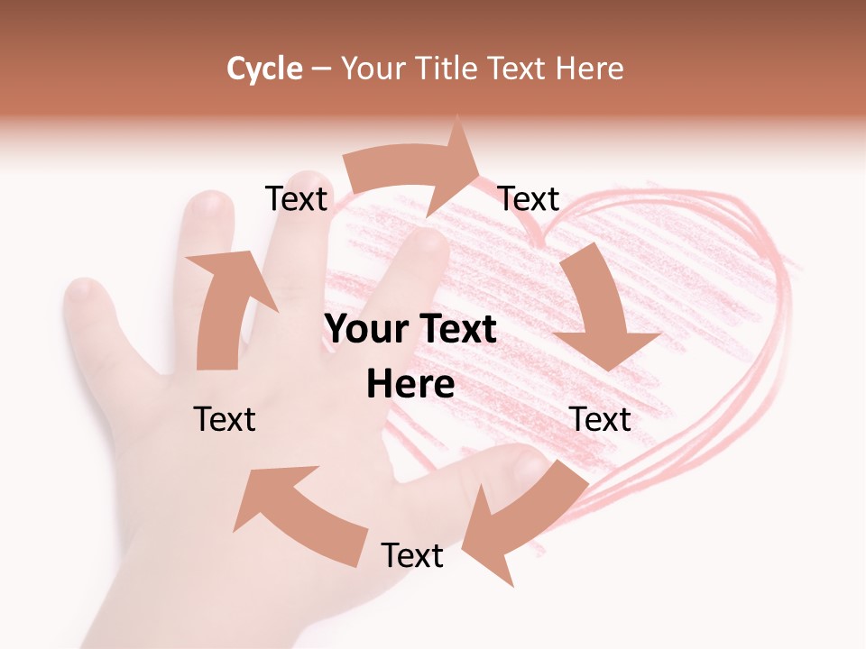 Caucasian Child Hand PowerPoint Template