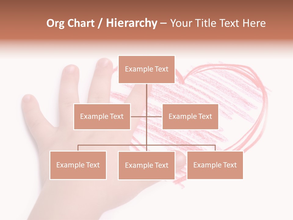 Caucasian Child Hand PowerPoint Template